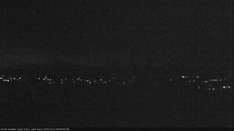 Lake Travis webcam, October 31, 2018 8:00 PM CT