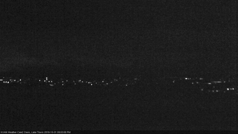 Lake Travis webcam, October 31, 2018 8:05 PM CT