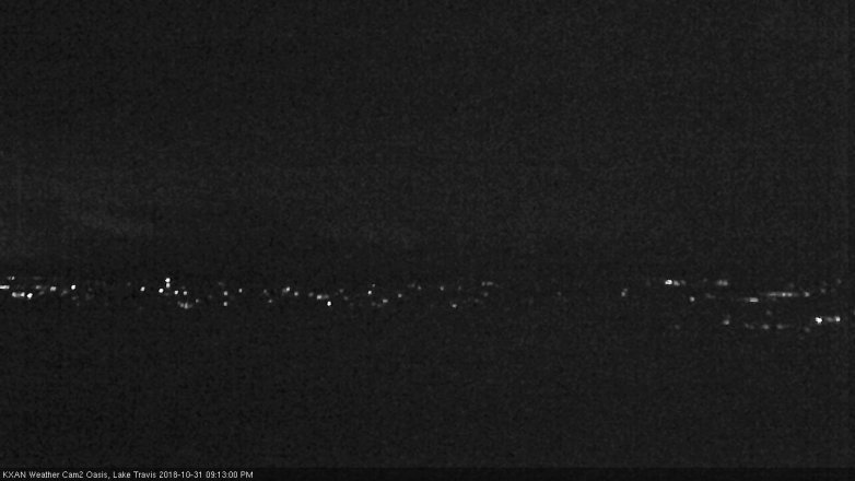 Lake Travis webcam, October 31, 2018 8:15 PM CT
