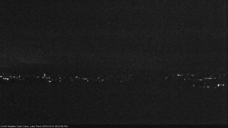 Lake Travis webcam, October 31, 2018 8:25 PM CT