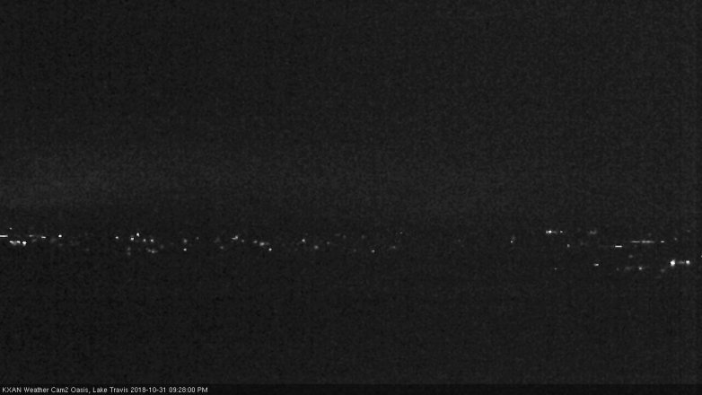 Lake Travis webcam, October 31, 2018 8:30 PM CT