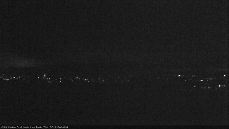 Lake Travis webcam, October 31, 2018 9:00 PM CT