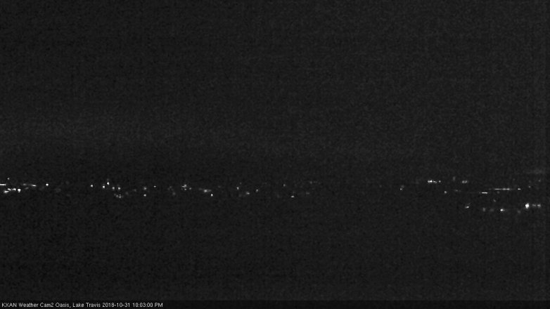 Lake Travis webcam, October 31, 2018 9:05 PM CT