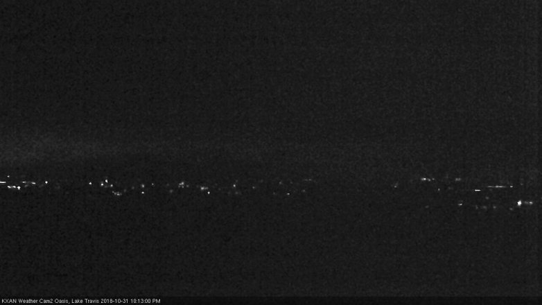 Lake Travis webcam, October 31, 2018 9:15 PM CT