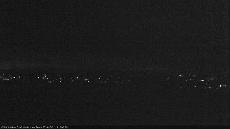 Lake Travis webcam, October 31, 2018 9:20 PM CT