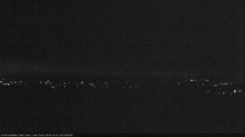Lake Travis webcam, October 31, 2018 9:25 PM CT