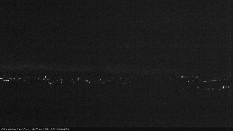 Lake Travis webcam, October 31, 2018 9:30 PM CT