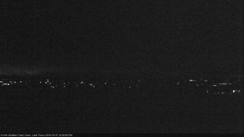 Lake Travis webcam, October 31, 2018 9:40 PM CT