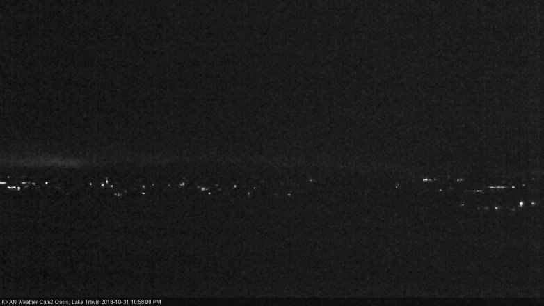 Lake Travis webcam, October 31, 2018 10:00 PM CT