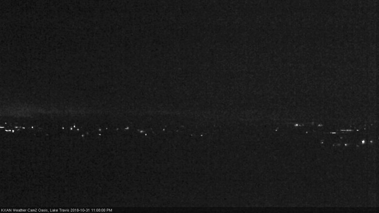Lake Travis webcam, October 31, 2018 10:10 PM CT