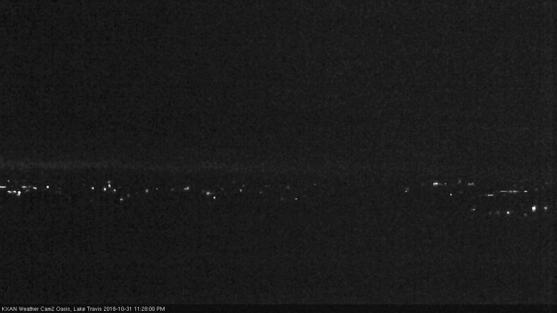 Lake Travis webcam, October 31, 2018 10:30 PM CT