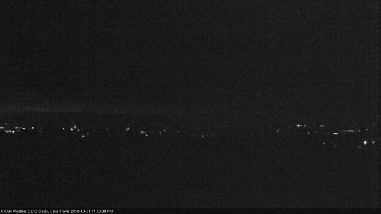 Lake Travis webcam, October 31, 2018 10:55 PM CT