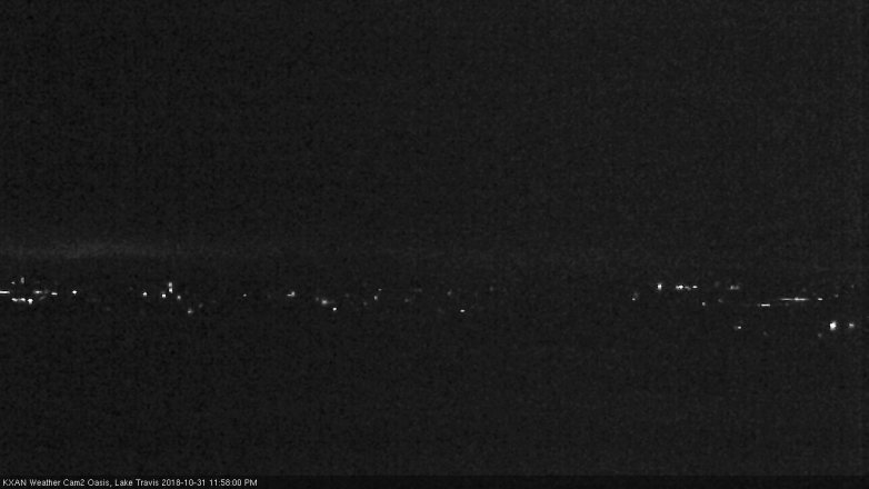Lake Travis webcam, October 31, 2018 11:00 PM CT