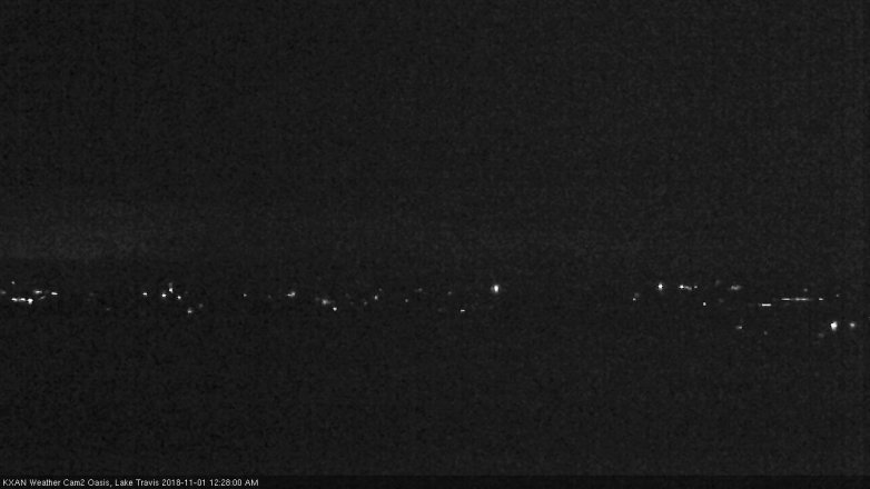 Lake Travis webcam, October 31, 2018 11:30 PM CT
