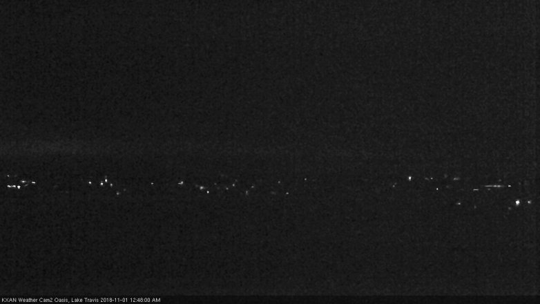 Lake Travis webcam, October 31, 2018 11:50 PM CT