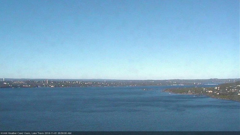 Lake Travis webcam, November 1, 2018 9:00 AM CT