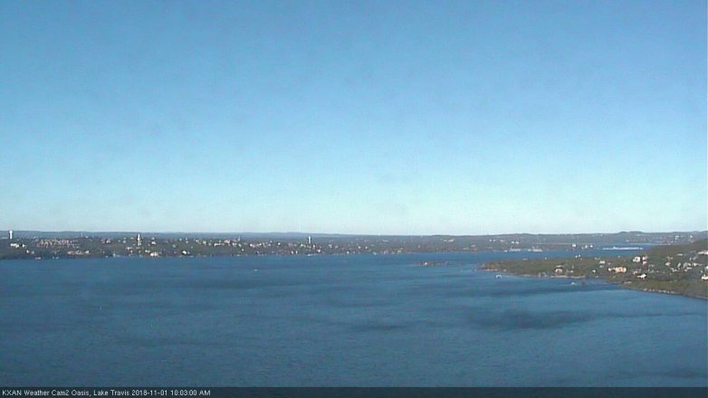 Lake Travis webcam, November 1, 2018 9:05 AM CT