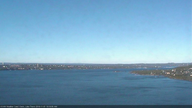 Lake Travis webcam, November 1, 2018 9:20 AM CT