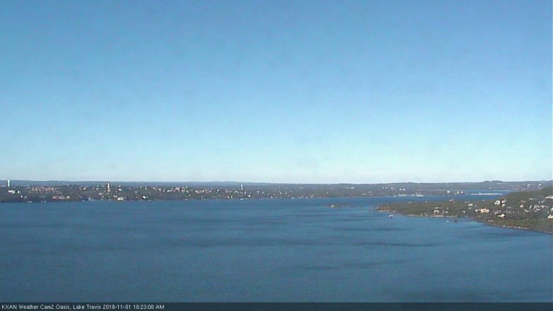 Lake Travis webcam, November 1, 2018 9:25 AM CT