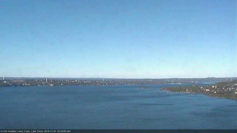 Lake Travis webcam, November 1, 2018 9:35 AM CT