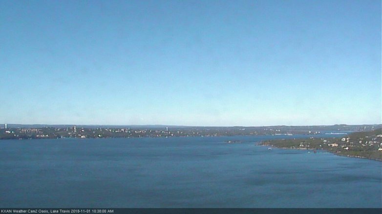 Lake Travis webcam, November 1, 2018 9:40 AM CT