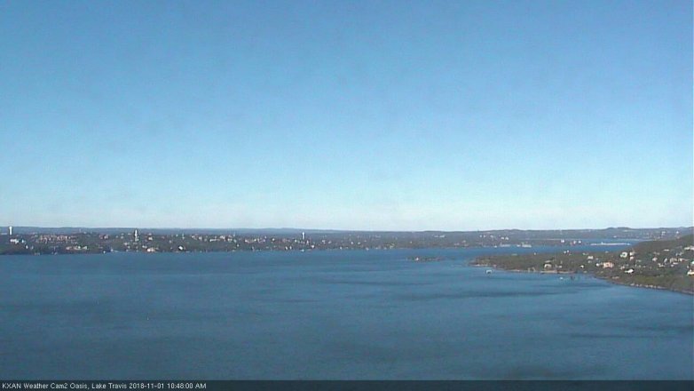 Lake Travis webcam, November 1, 2018 9:50 AM CT
