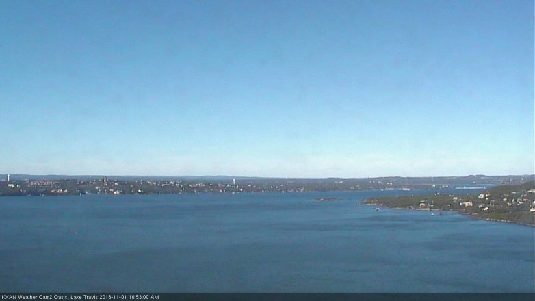 Lake Travis webcam, November 1, 2018 9:55 AM CT