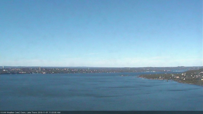 Lake Travis webcam, November 1, 2018 10:05 AM CT