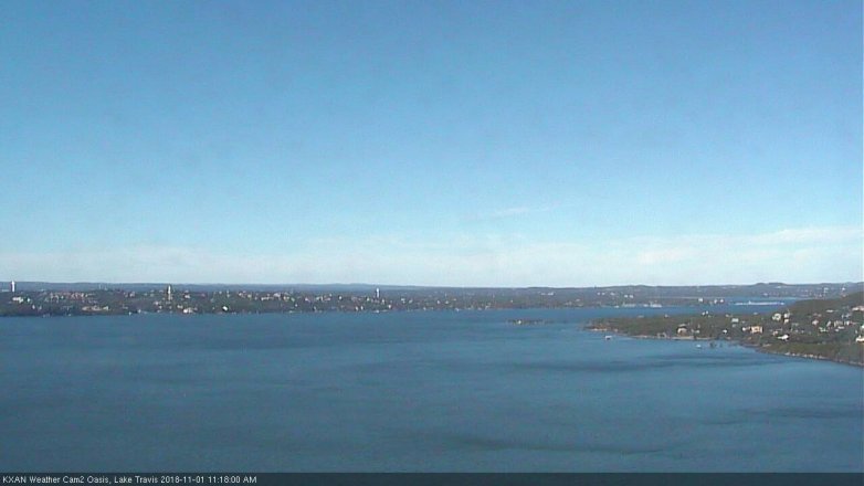 Lake Travis webcam, November 1, 2018 10:20 AM CT