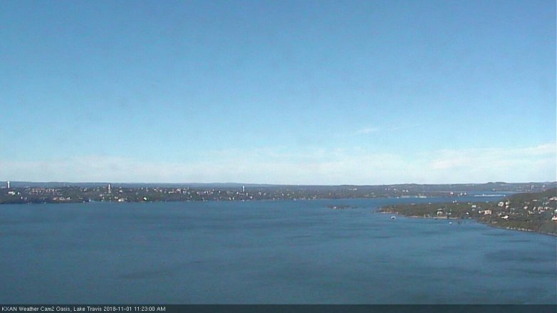 Lake Travis webcam, November 1, 2018 10:25 AM CT