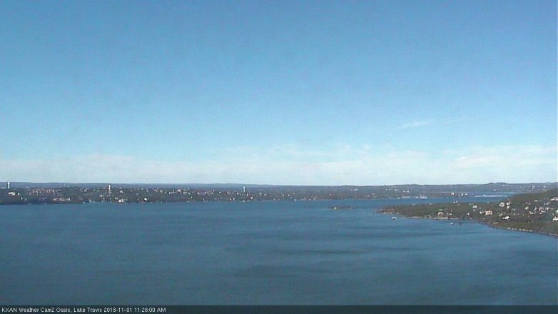 Lake Travis webcam, November 1, 2018 10:30 AM CT