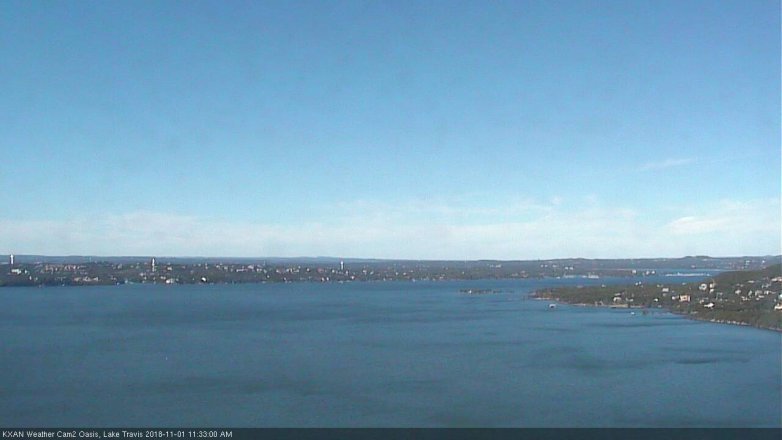 Lake Travis webcam, November 1, 2018 10:35 AM CT