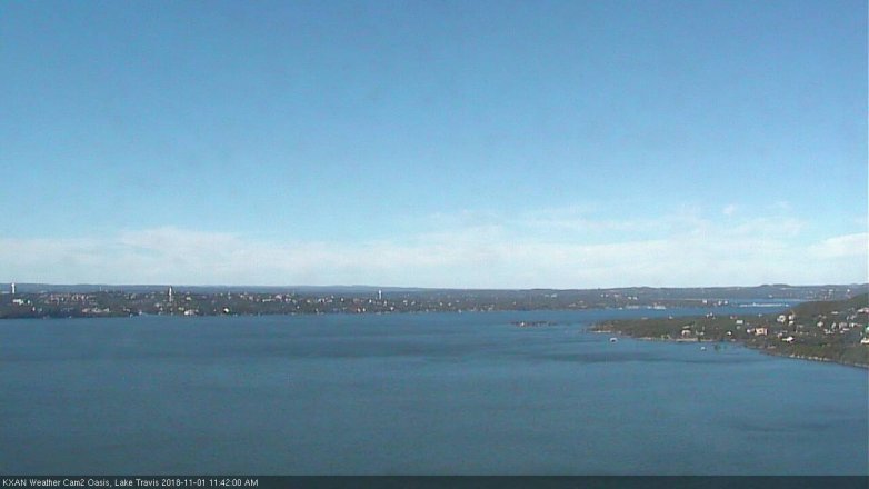 Lake Travis webcam, November 1, 2018 10:45 AM CT
