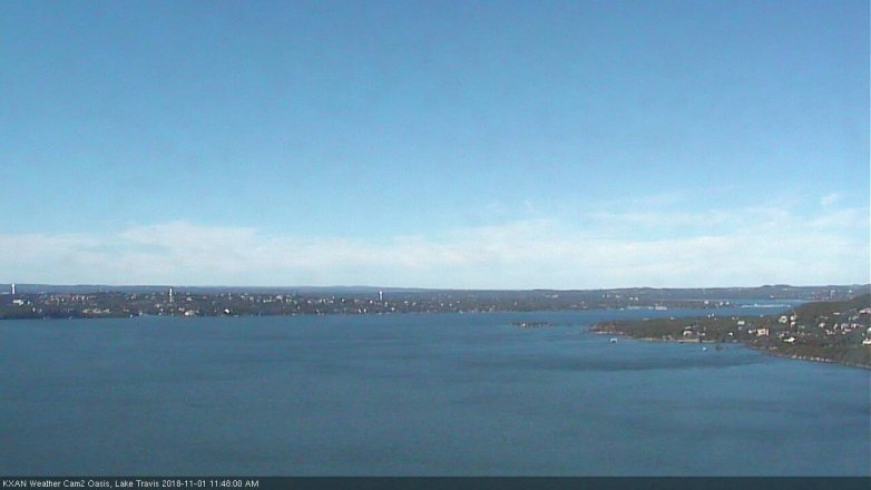 Lake Travis webcam, November 1, 2018 10:50 AM CT