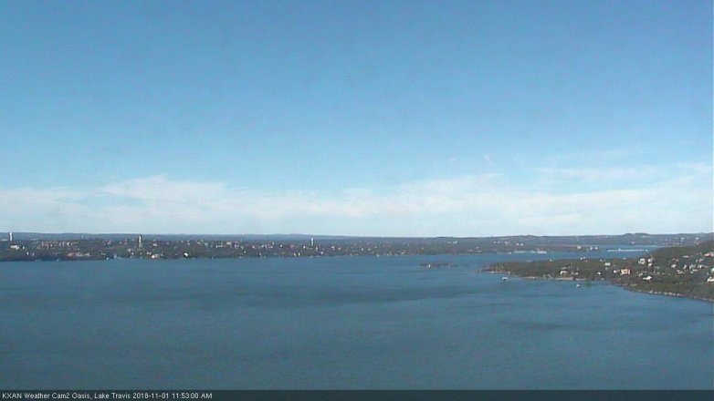 Lake Travis webcam, November 1, 2018 10:55 AM CT