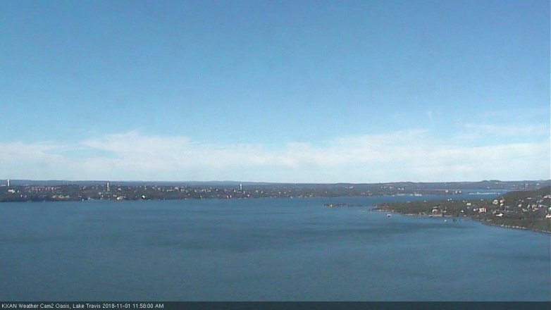 Lake Travis webcam, November 1, 2018 11:00 AM CT