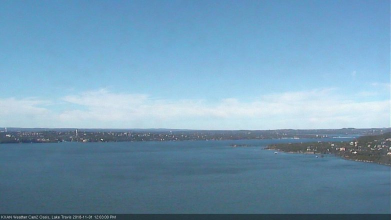 Lake Travis webcam, November 1, 2018 11:05 AM CT