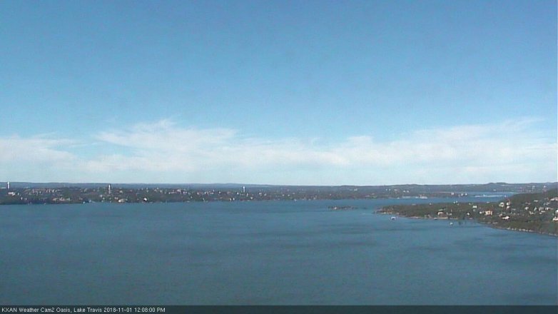Lake Travis webcam, November 1, 2018 11:10 AM CT