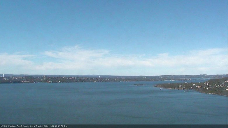 Lake Travis webcam, November 1, 2018 11:15 AM CT