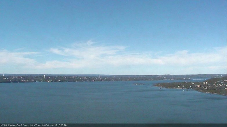 Lake Travis webcam, November 1, 2018 11:20 AM CT