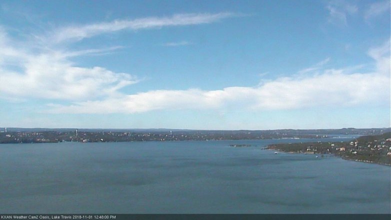Lake Travis webcam, November 1, 2018 11:50 AM CT