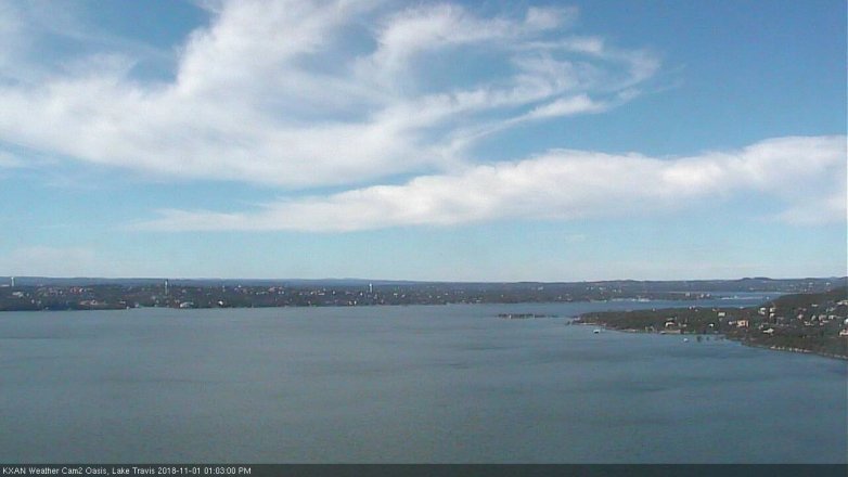 Lake Travis webcam, November 1, 2018 12:05 PM CT