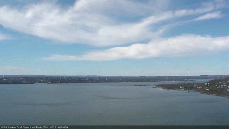 Lake Travis webcam, November 1, 2018 12:10 PM CT
