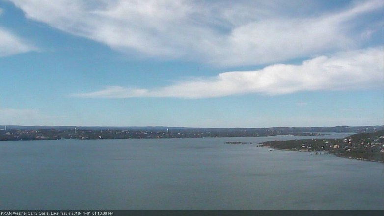Lake Travis webcam, November 1, 2018 12:15 PM CT
