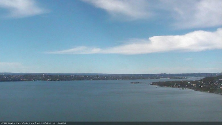 Lake Travis webcam, November 1, 2018 12:20 PM CT