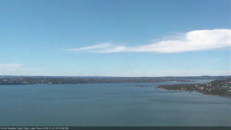 Lake Travis webcam, November 1, 2018 12:25 PM CT