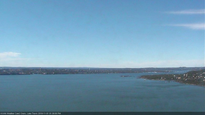 Lake Travis webcam, November 1, 2018 12:40 PM CT