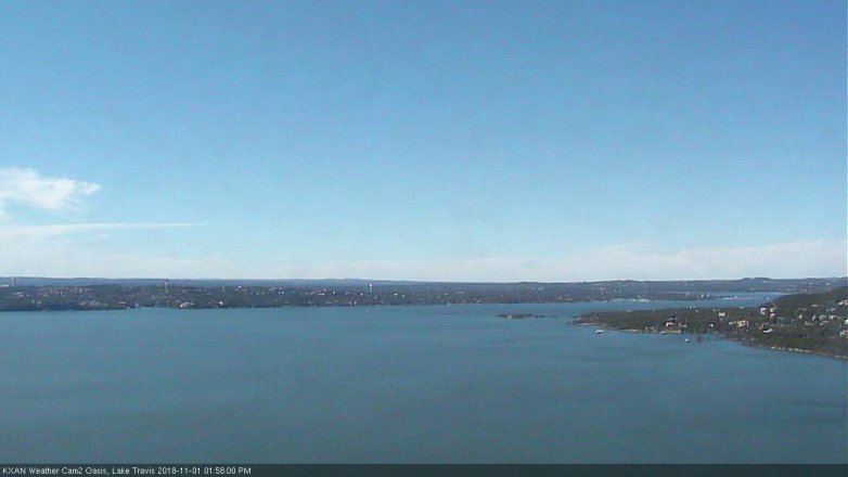 Lake Travis webcam, November 1, 2018 1:00 PM CT