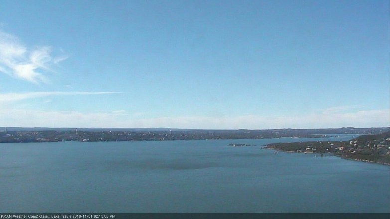 Lake Travis webcam, November 1, 2018 1:15 PM CT