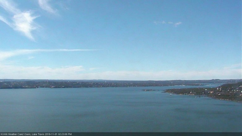 Lake Travis webcam, November 1, 2018 1:25 PM CT